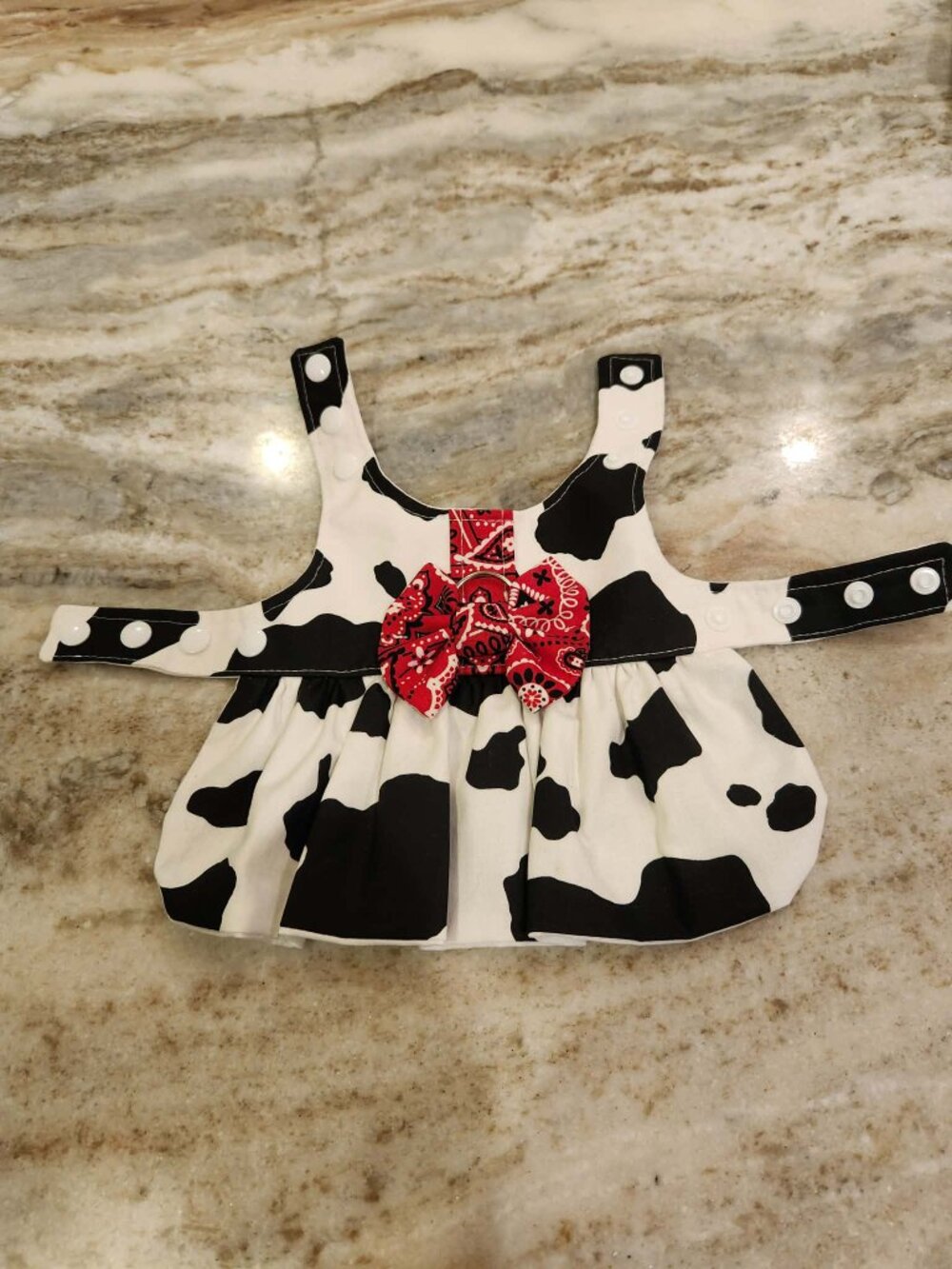 REALLY CUTE ! Cowgirl bandana custom XXS harness dress. - Picture 2 of 3